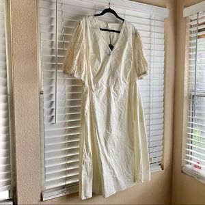 Creme white midi dress